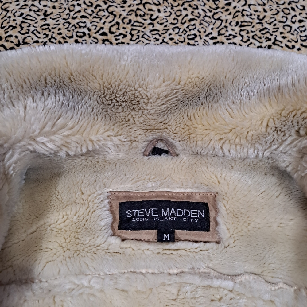 π(Final price) STEVE MADDEN LEATHER WINTER COAT-M - Picture 7 of 13